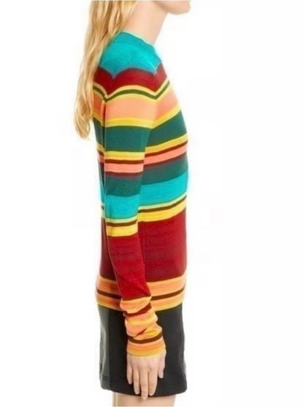 Free People Off Your Stripes Long Sleeve, lightweight Crewneck Top - Picture 4 of 12